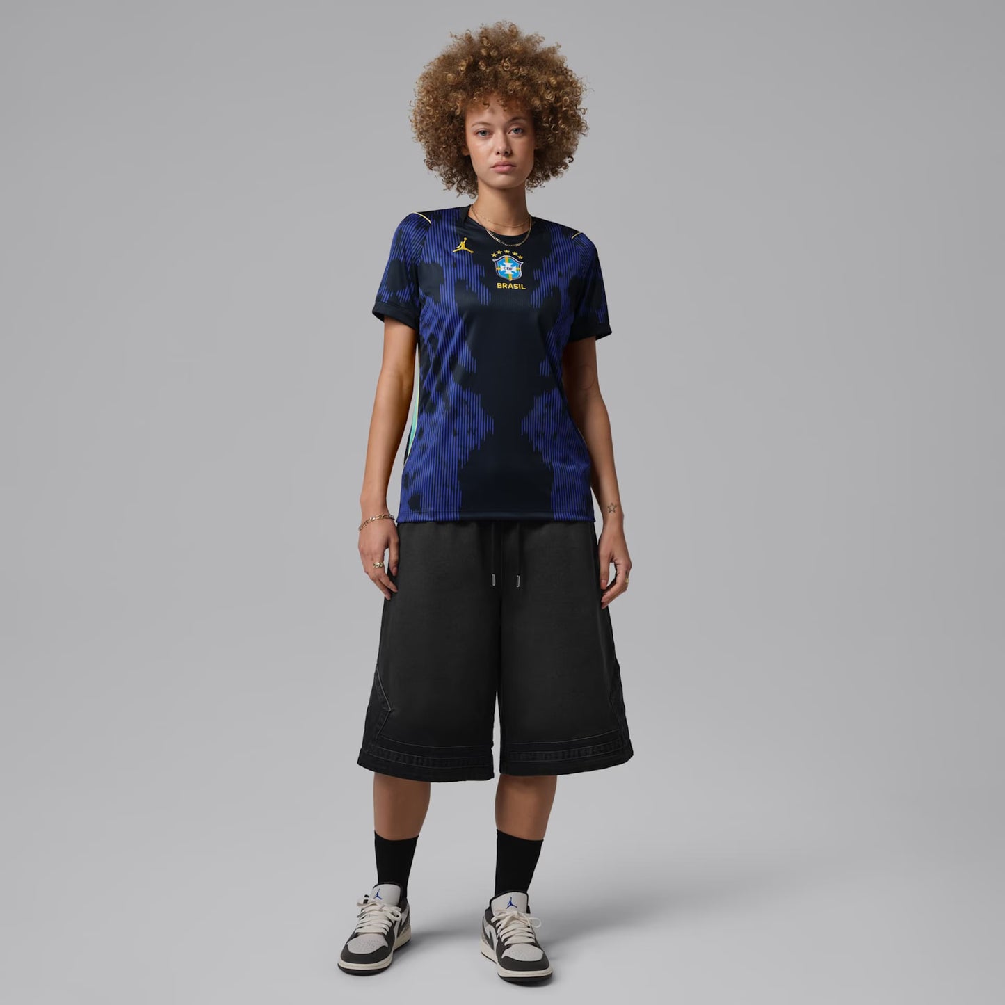 Camisa Brasil Jordan II 2026/27 Torcedora Pro Feminina - Azul