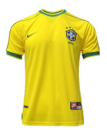 Camisa Brasil Home 1998/2000 Retrô Masculino Nike Amarela