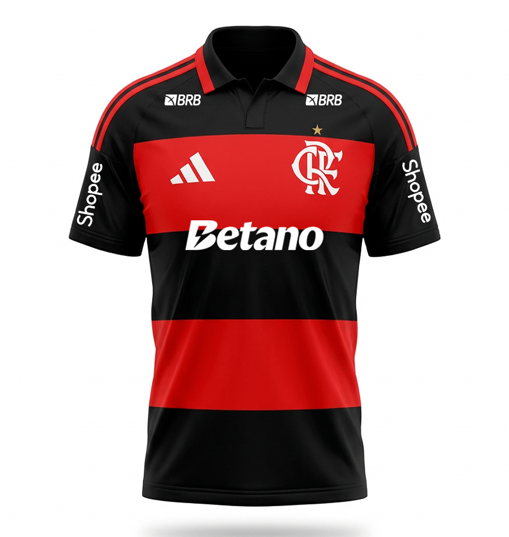 Camisa 1 Flamengo 2026/27 – Com Patrocínio - Torcedor Masculino