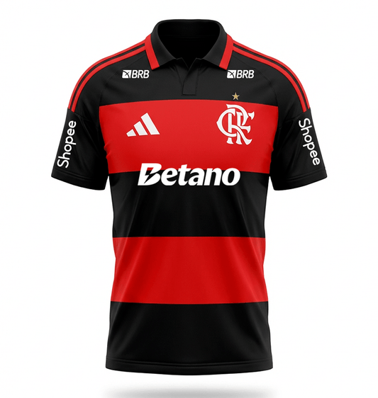 Camisa 1 Flamengo 2026/27 – Com Patrocínio - Torcedor Masculino