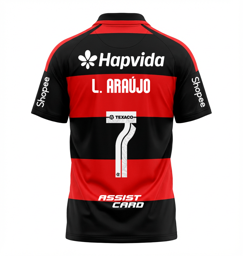 Camisa Flamengo Jogo 1 Adidas 2026 – Com Kit Patrocínio – L. ARAÙJO 7