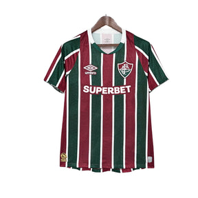 Camisa Fluminense Home 24/25 Torcedor - Masculina - Verde e Vinho - Todos os Patrocínios