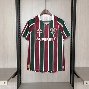 Camisa Fluminense Home 24/25 Torcedor - Masculina - Verde e Vinho - Todos os Patrocínios