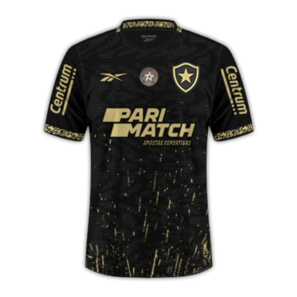 Camisa Botafogo 24/25 Away Torcedor Masculina + Patrocínios - Preto