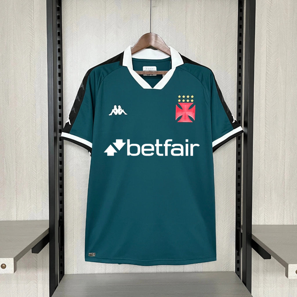 Camisa Vasco da Gama Goleiro 24/25 Torcedor Masculina Todos os Patrocínios - Verde