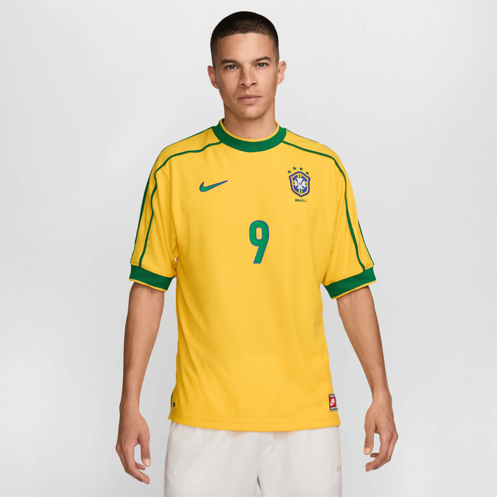 Camisa Brasil Home 1998/2000 Retrô Masculino Nike Amarela