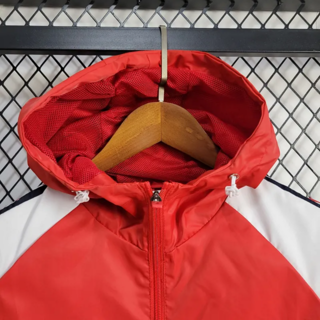 Jaqueta Corta Vento Flamengo 24/25 Adidas - Vermelha e Branca