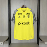 Camisa Flamengo Treino 24/25 Torcedor Patrocínios - Amarelo