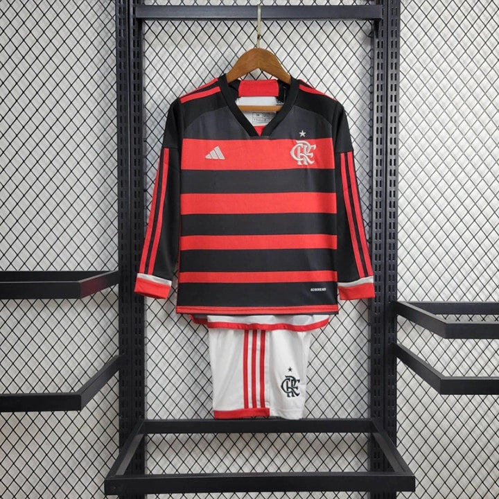 Uniforme l Infantil Flamengo 24/25 Manga Longa