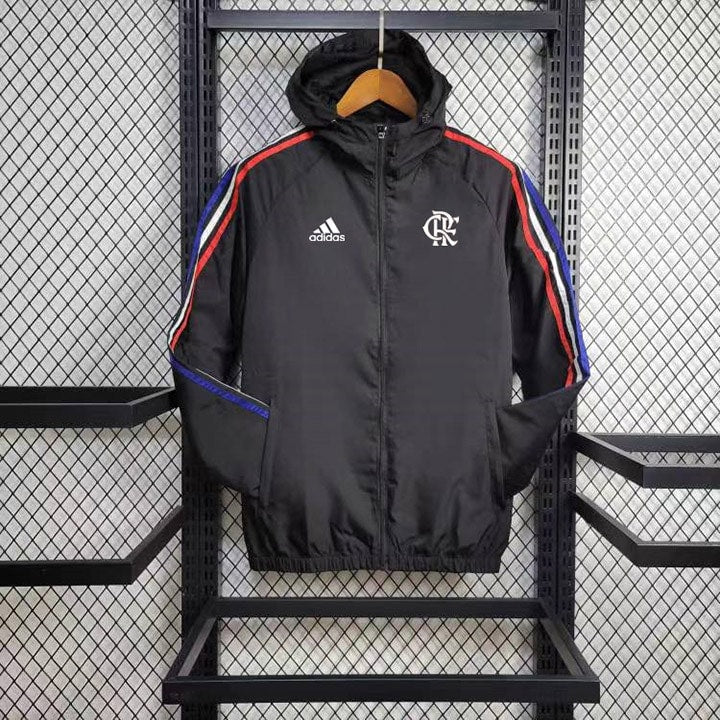 Jaqueta Corta Vento Flamengo 24/25 Adidas - Preta