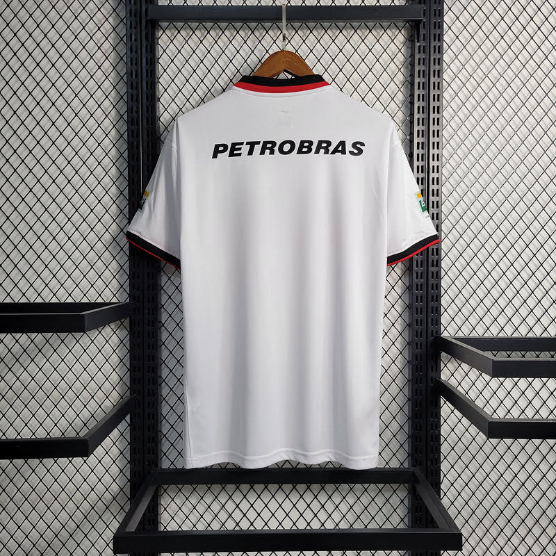 Camisa Retro Flamengo Away Nike 2001 Torcedor Masculino Branco