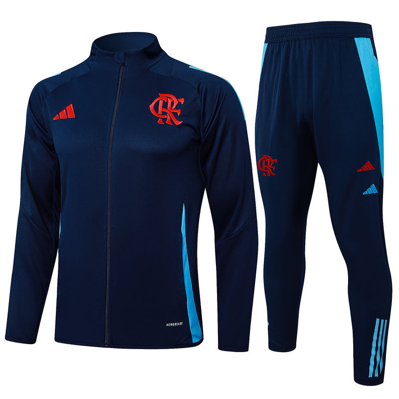 Conjunto Flamengo Adidas 25/26 Full Zíper - Viagem Azul Marinho