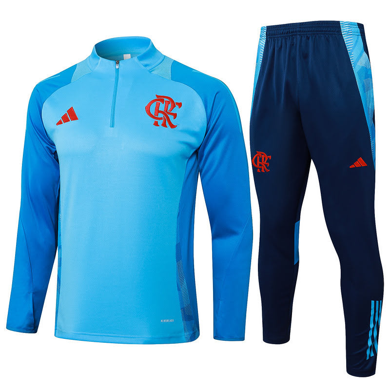 Conjunto Flamengo Treino Azul Claro Masculino 25/26