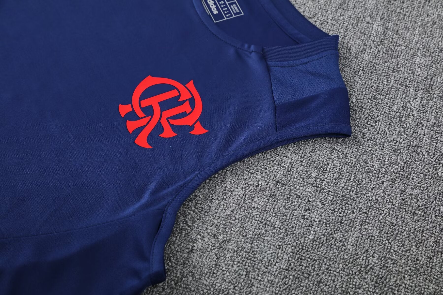 Conjunto Adidas Flamengo Azul Escuro Regata de Treino 2025 - Masculina Silk