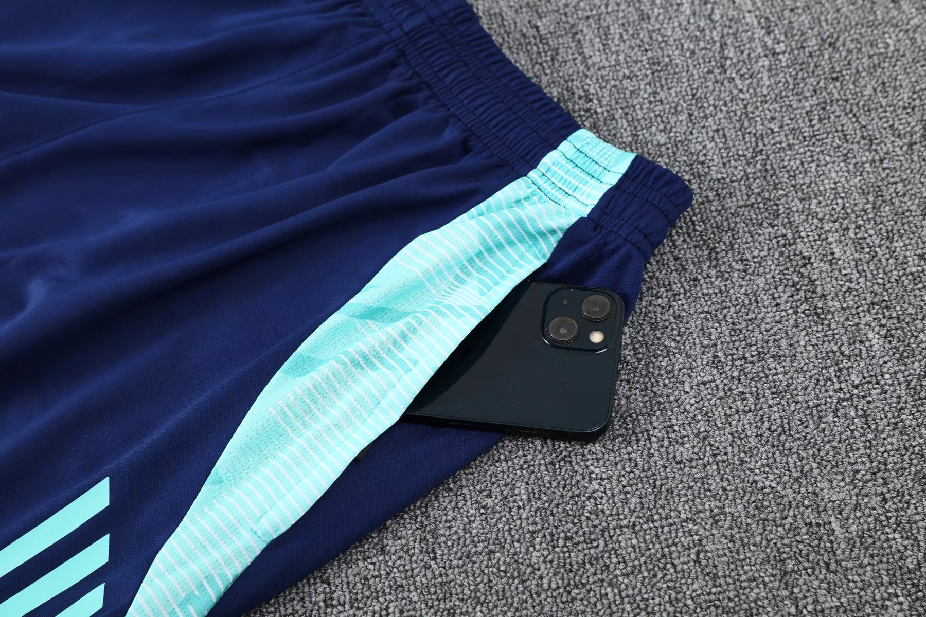 Conjunto Adidas Flamengo Azul Escuro Regata de Treino 2025 - Masculina Silk