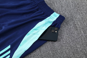 Conjunto Adidas Flamengo Azul Escuro Regata de Treino 2025 - Masculina Silk