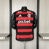 Camisa Flamengo Titular Jogador  25/26 Masculina Com Todos os Patrocínios