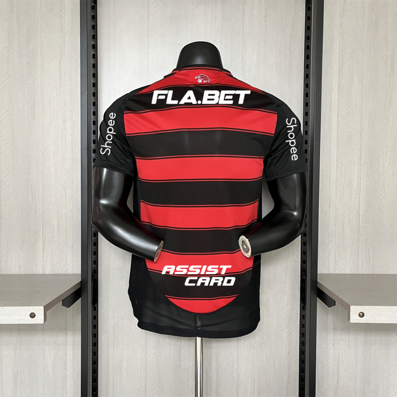 Camisa Flamengo Titular Jogador  25/26 Masculina Com Todos os Patrocínios