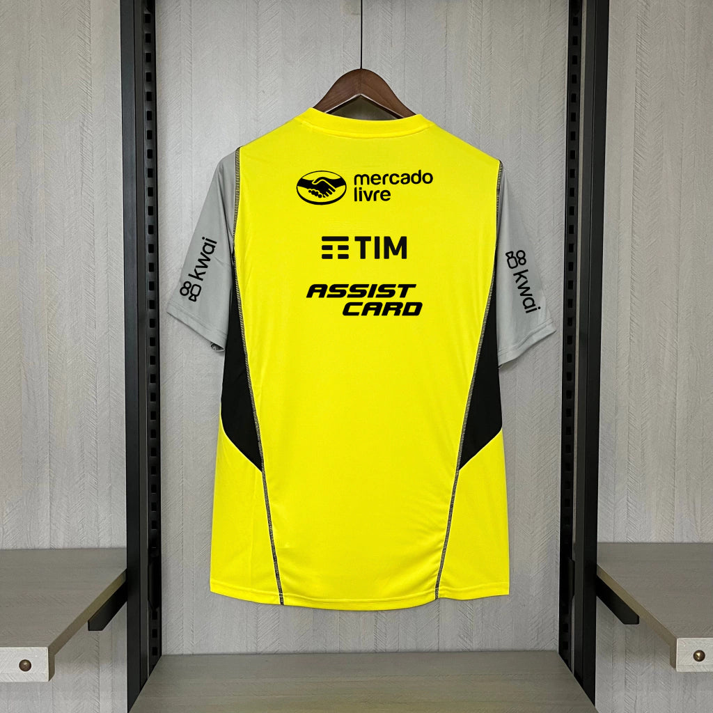 Camisa Flamengo Treino 24/25 Torcedor Patrocínios - Amarelo