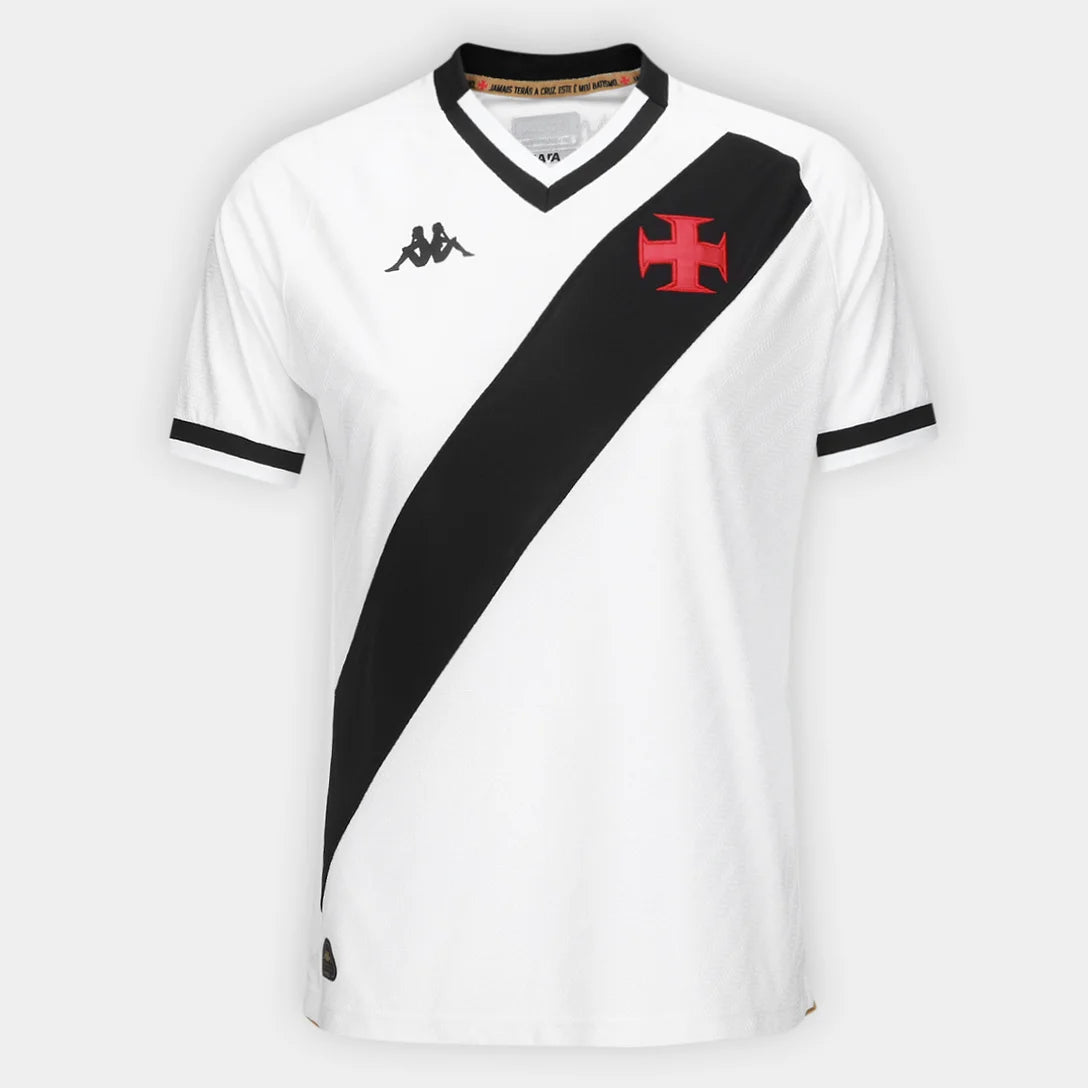 Camisa Vasco II 25/26 Kappa Feminina - Branco & Preto