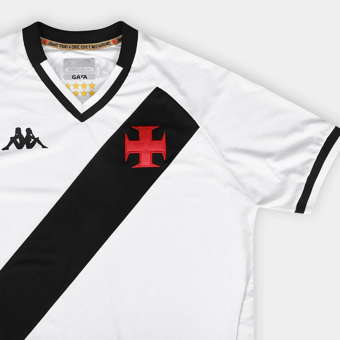 Camisa Vasco II 25/26 Kappa Masculino - Branco & Preto
