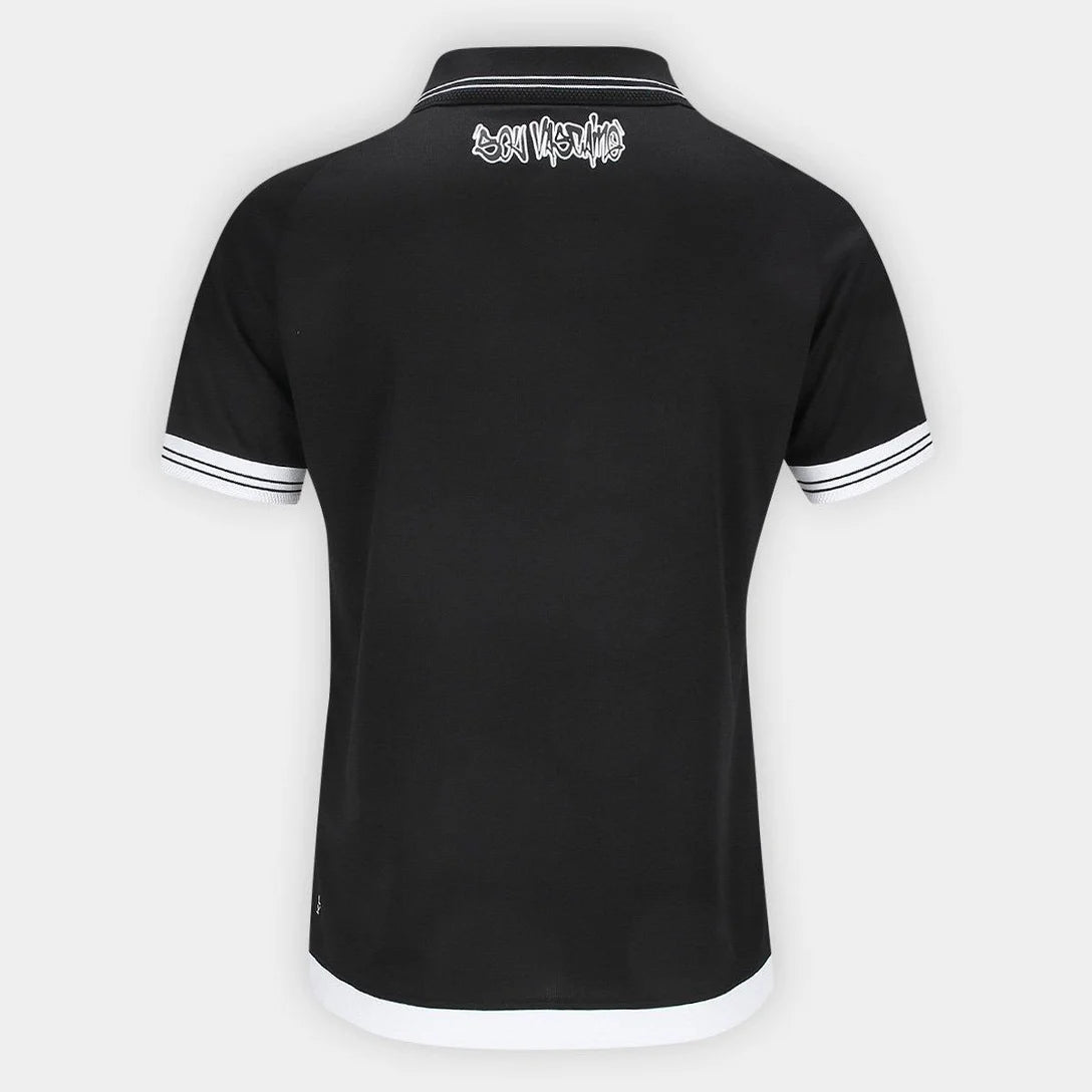 Camisa Vasco I 25/26  Kappa Feminino - Preto & Branco