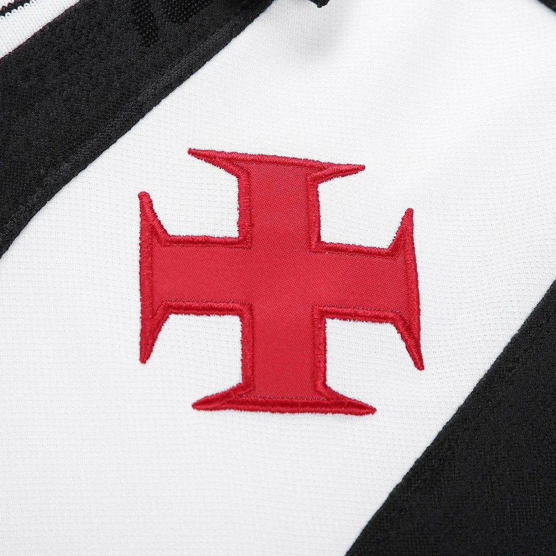 Camisa Vasco I 25/26  Kappa Feminino - Preto & Branco