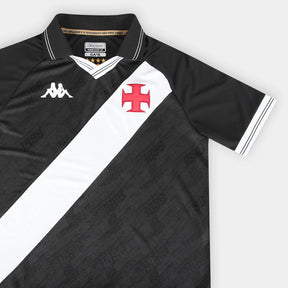 Camisa Vasco I 25/26  Kappa Feminino - Preto & Branco