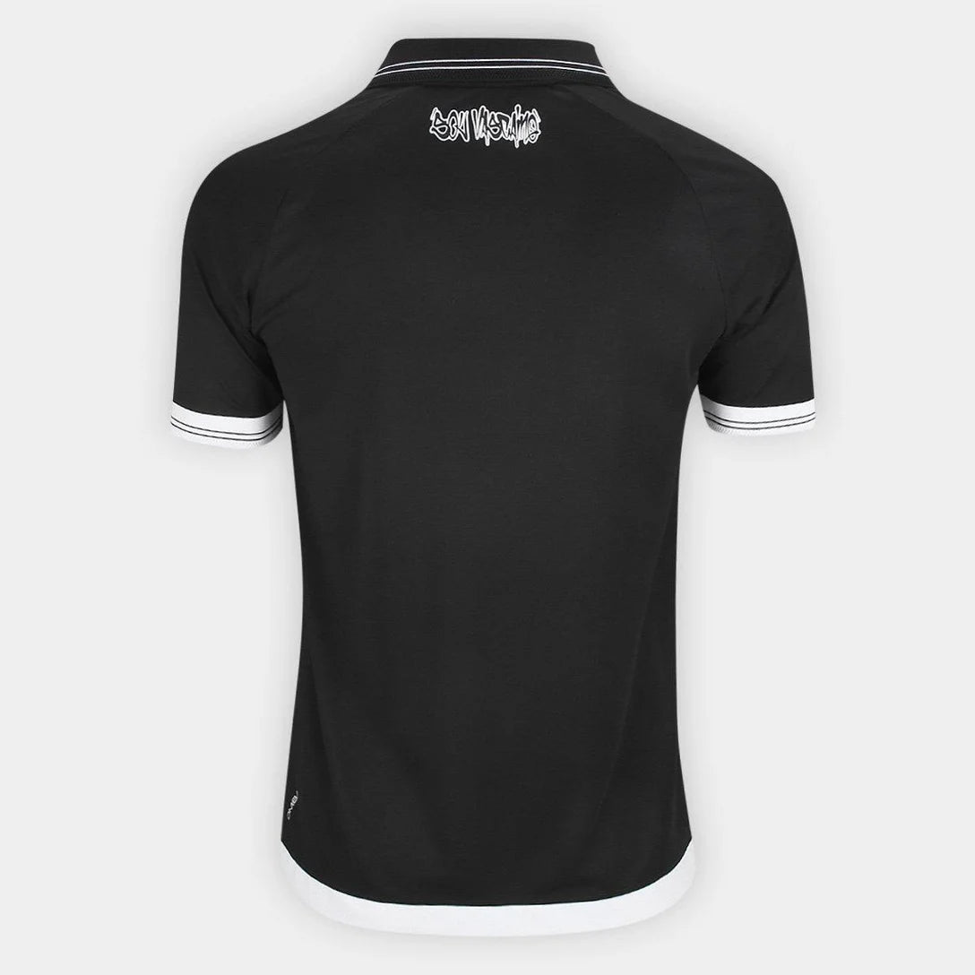 Camisa Vasco I 25/26  Kappa Masculino - Preto & Branco