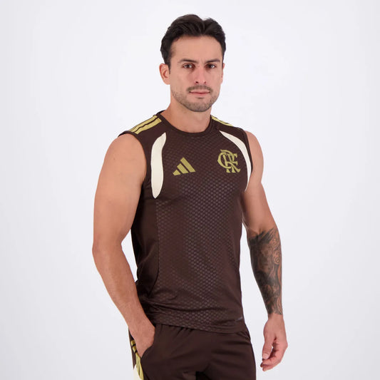 Regata Adidas Flamengo Treino 2026 Marrom