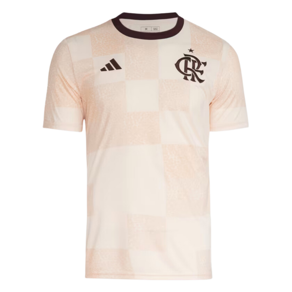 Camisa Flamengo Pré-Jogo Adidas Masculina Torcedor 24/25 - Bege