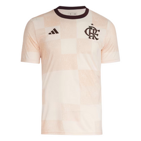 Camisa Flamengo Pré-Jogo Adidas Masculina Torcedor 24/25 - Bege
