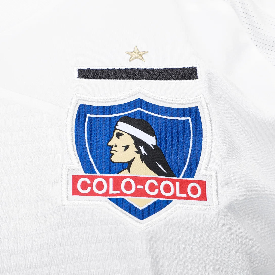 Camisa Colo-Colo Home 25/26 Torcedor Adidas Masculina - Branco+Preto