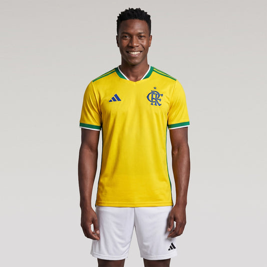 Camisa Flamengo Brasil 2026/2027 Amarela Torcedor Adidas Masculina - (Pronta Entrega)