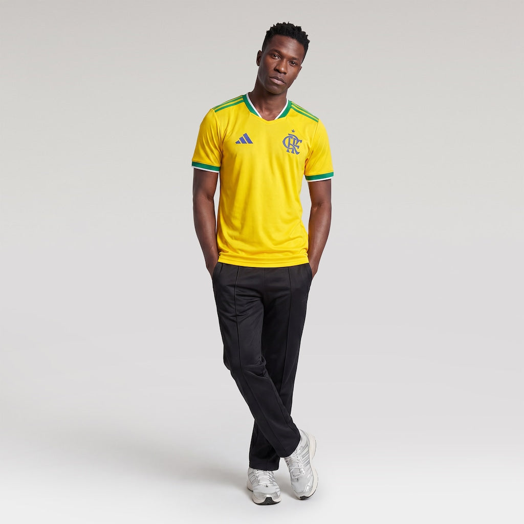 Camisa Flamengo Brasil 2026/2027 Amarela Torcedor Adidas Masculina - (Pronta Entrega)