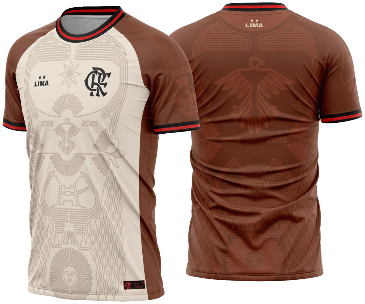 Camisa Flamengo Urubu de Lima 2026 Marrom Torcedor Masculina - (Pronta Entrega)