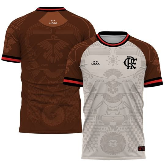Camisa Flamengo Urubu de Lima 2026 Marrom Torcedor Masculina - (Pronta Entrega)