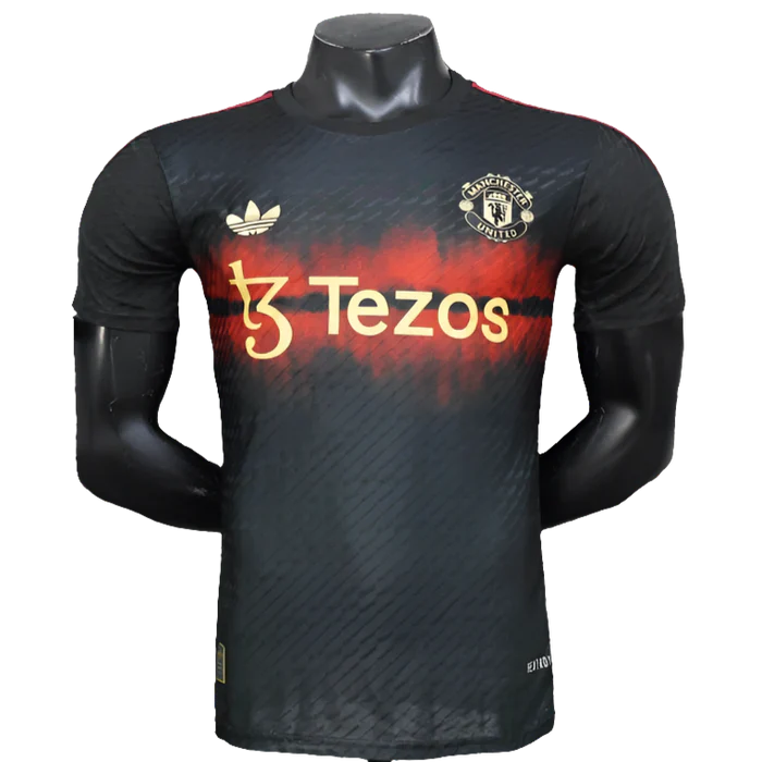 Camisa Manchester United 25/26 - Preta - Versão Jogador - Treino