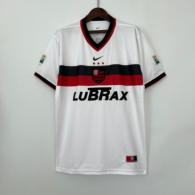Camisa Retro Flamengo Away Nike 2001 Torcedor Masculino Branco
