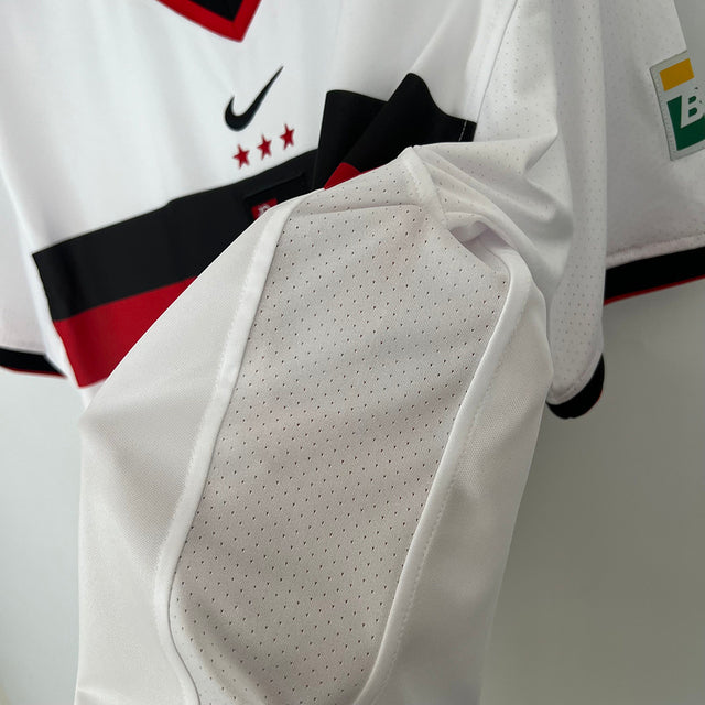 Camisa Retro Flamengo Away Nike 2001 Torcedor Masculino Branco