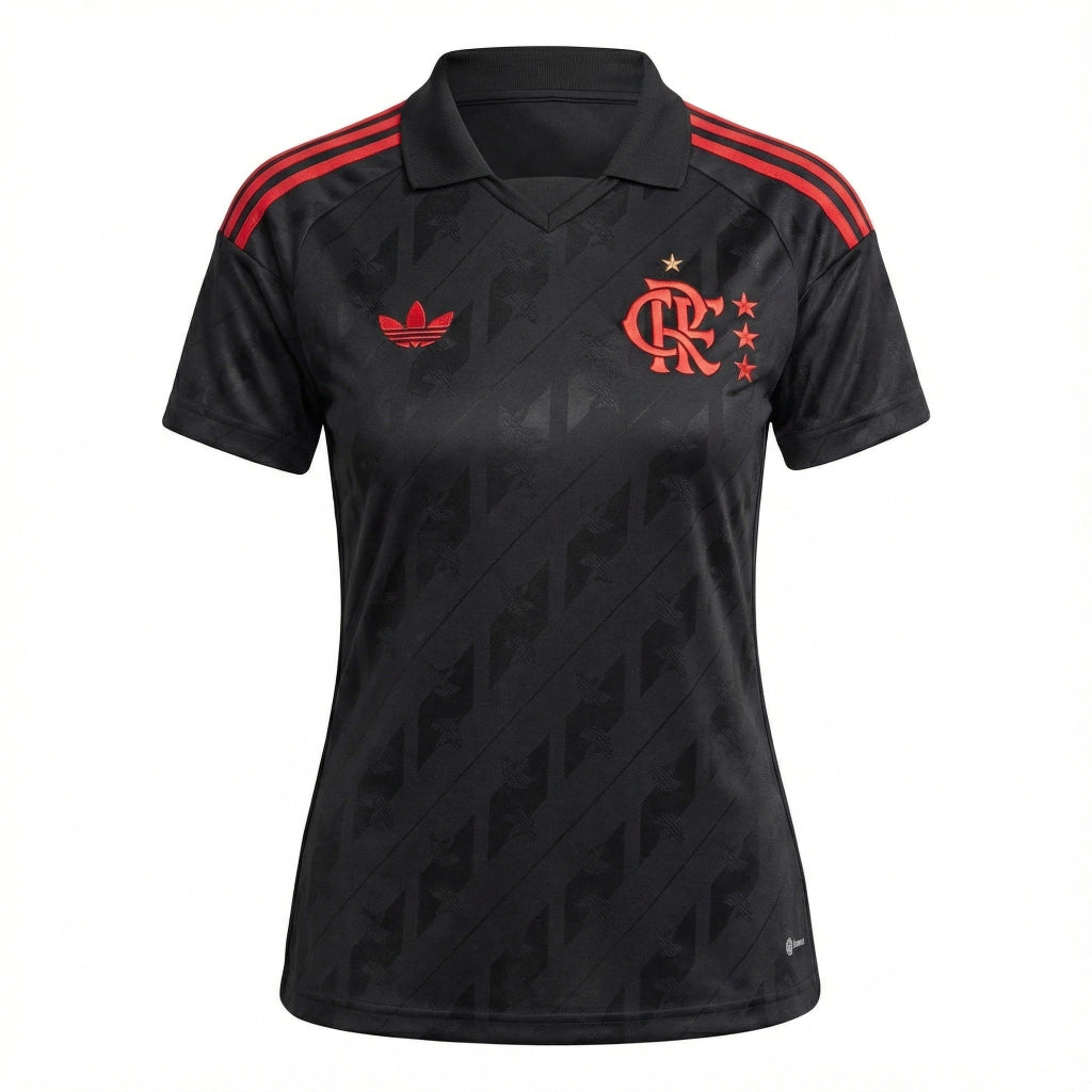 Camisa Flamengo Lifestyler 2025/26 Torcedor Feminina - Preta