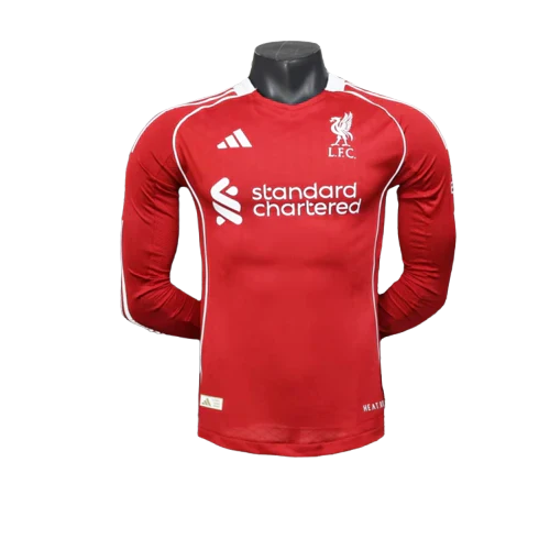 Camisa l Liverpool Versão Jogador 25/26 - Manga Longa