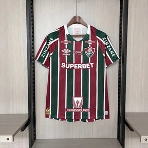 Camisa Fluminense 24/25 Home Torcedor Masculina + Patrocínios - Vermelho