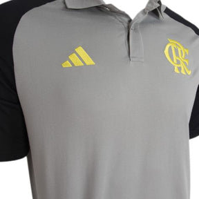 Camisa Flamengo Polo Comissão Técnica 24/25 - Cinza , Amarelo e Preto