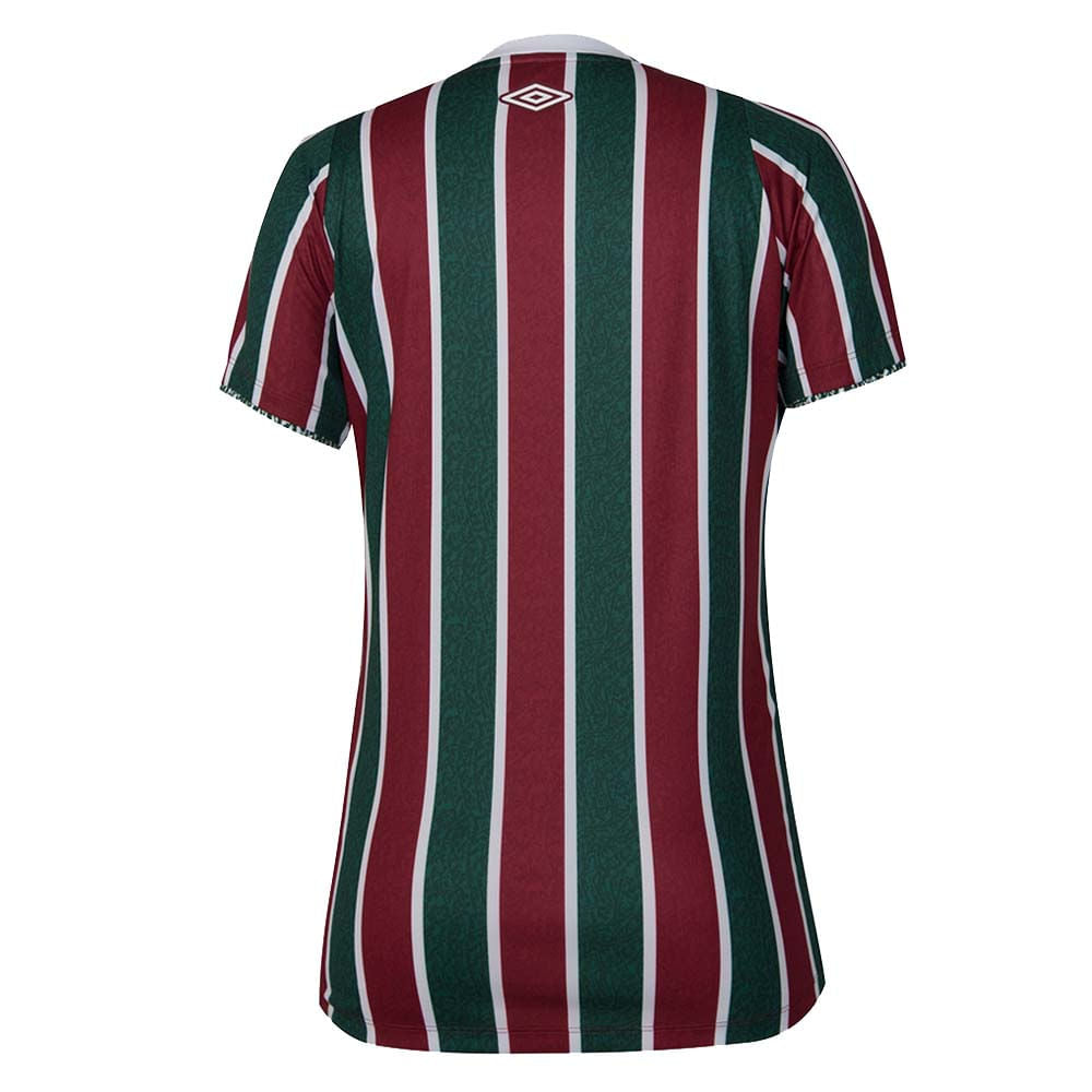 Camisa Fluminense I 24/25 Torcedor Umbro Feminino - Tricolor