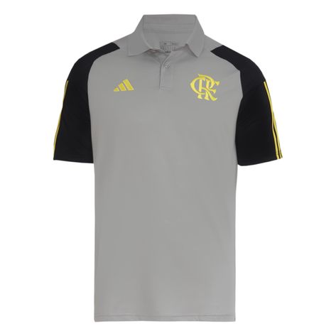 Camisa Flamengo Polo Comissão Técnica 24/25 - Cinza , Amarelo e Preto