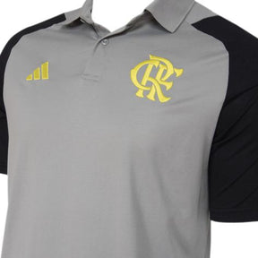 Camisa Flamengo Polo Comissão Técnica 24/25 - Cinza , Amarelo e Preto